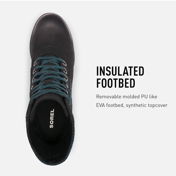 NWT SOREL Lexie Wedge Boot Sz 6 Blue Black Plaid - Picture 4 of 10